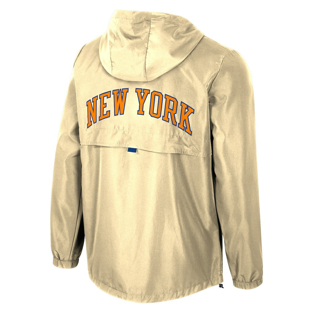 Tan New York Knicks Stadium Essentials Unisex 2025/26 City Edition Compete Quarter-Zip Hoodie Jacket | NBA