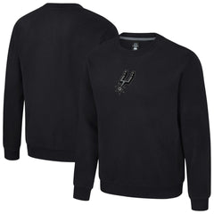 Black San Antonio Spurs Stadium Essentials Unisex Club Level Chenille Sweatshirt | NBA