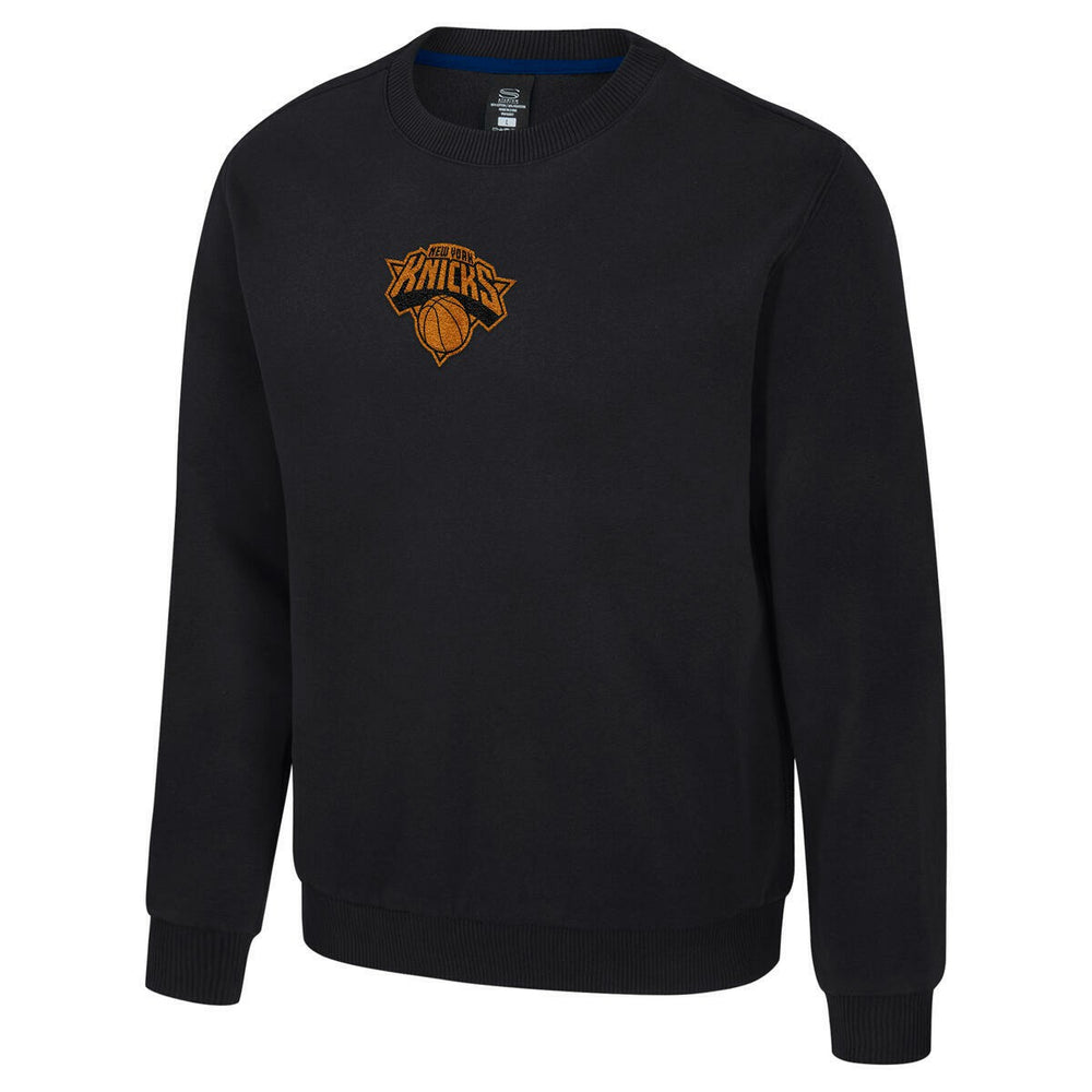Black New York Knicks Stadium Essentials Unisex Club Level Chenille Sweatshirt | NBA