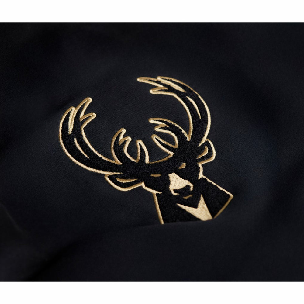 Black Milwaukee Bucks Stadium Essentials Unisex Club Level Chenille Sweatshirt | NBA