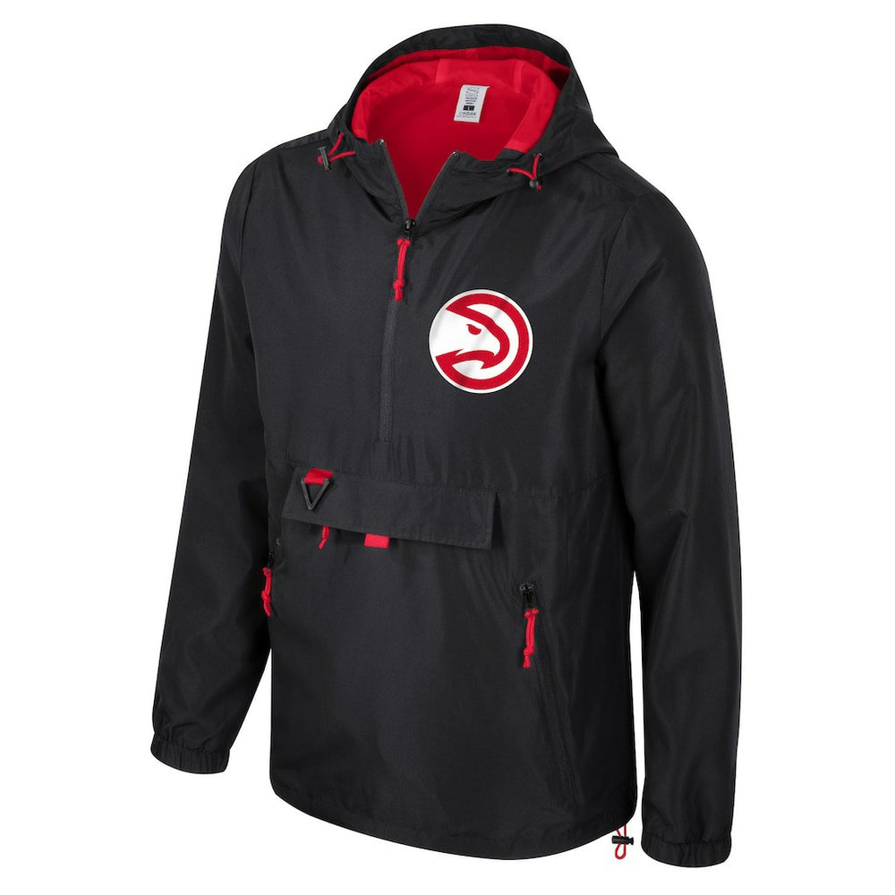 Black Atlanta Hawks Stadium Essentials Unisex Compete Quarter-Zip Hoodie Jacket | NBA