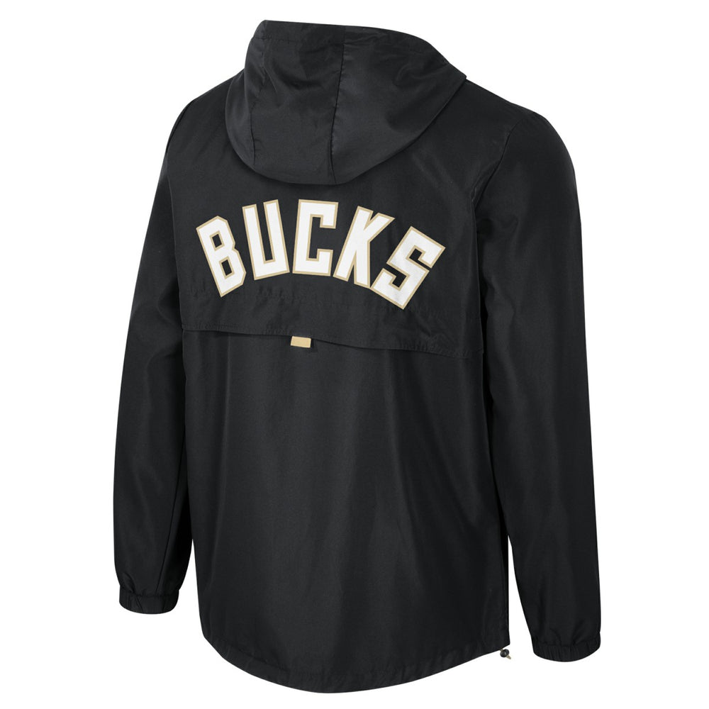 Black Milwaukee Bucks Stadium Essentials Unisex Compete Quarter-Zip Hoodie Jacket | NBA