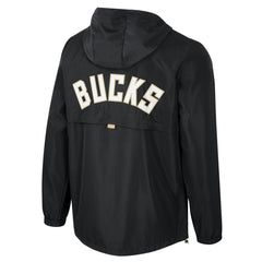 Black Milwaukee Bucks Stadium Essentials Unisex Compete Quarter-Zip Hoodie Jacket | NBA