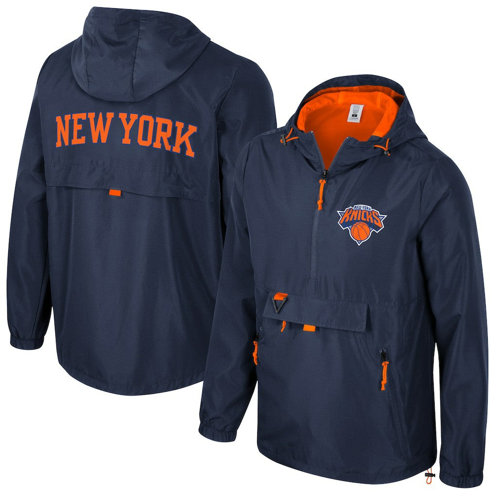 Blue New York Knicks Stadium Essentials Unisex Compete Quarter-Zip Hoodie Jacket | NBA