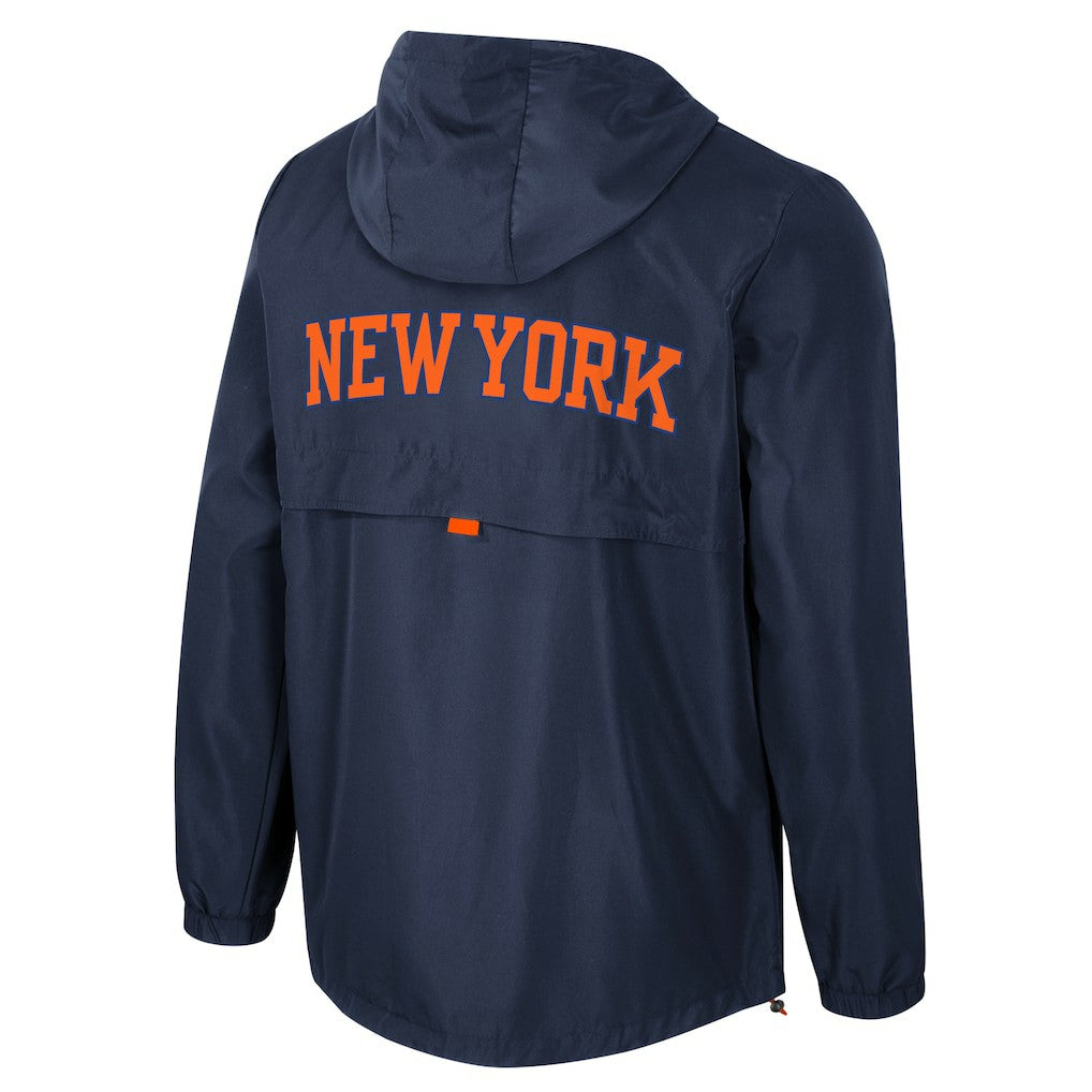 Blue New York Knicks Stadium Essentials Unisex Compete Quarter-Zip Hoodie Jacket | NBA