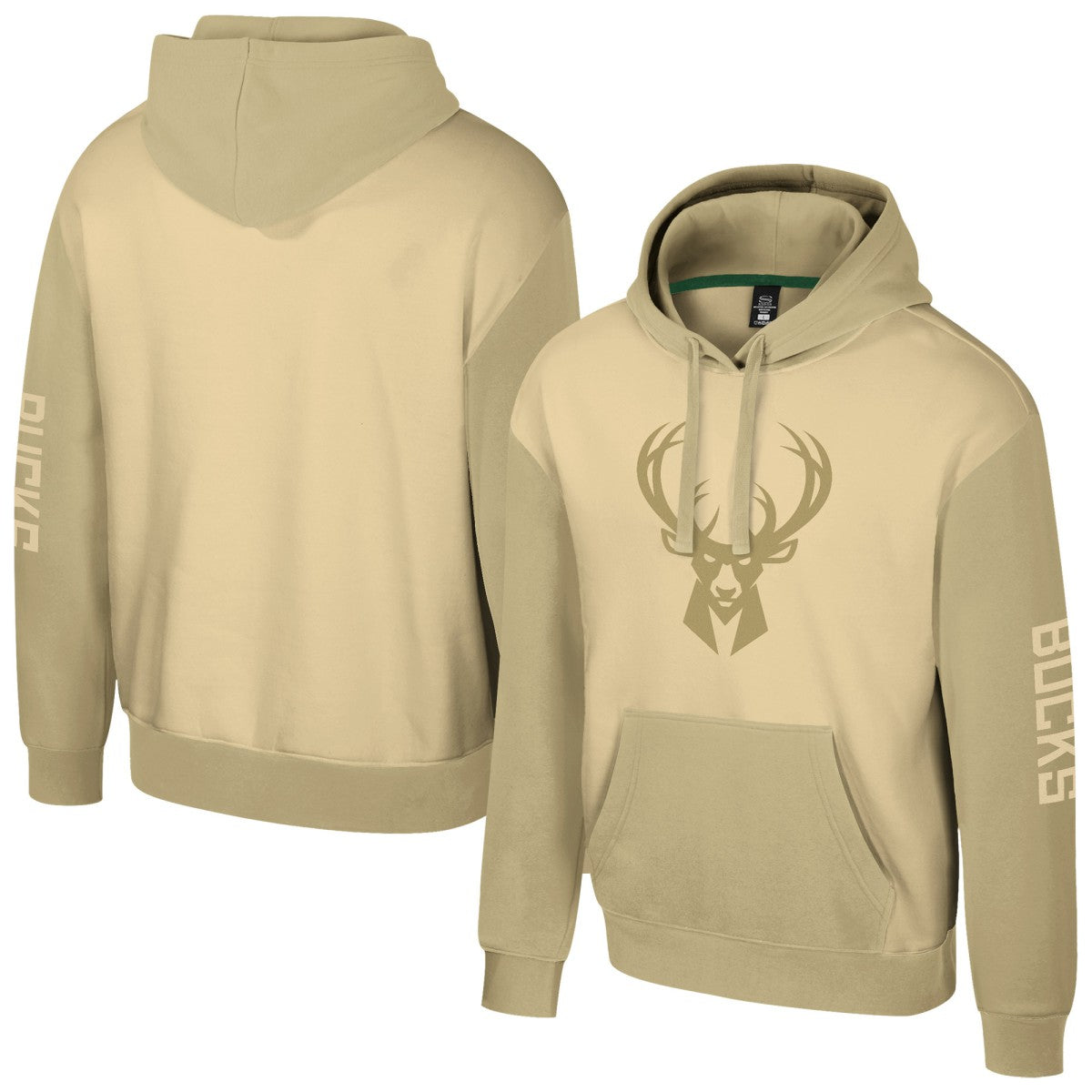 Khaki Milwaukee Bucks Stadium Essentials Unisex Rafters Burst Hoodie | NBA