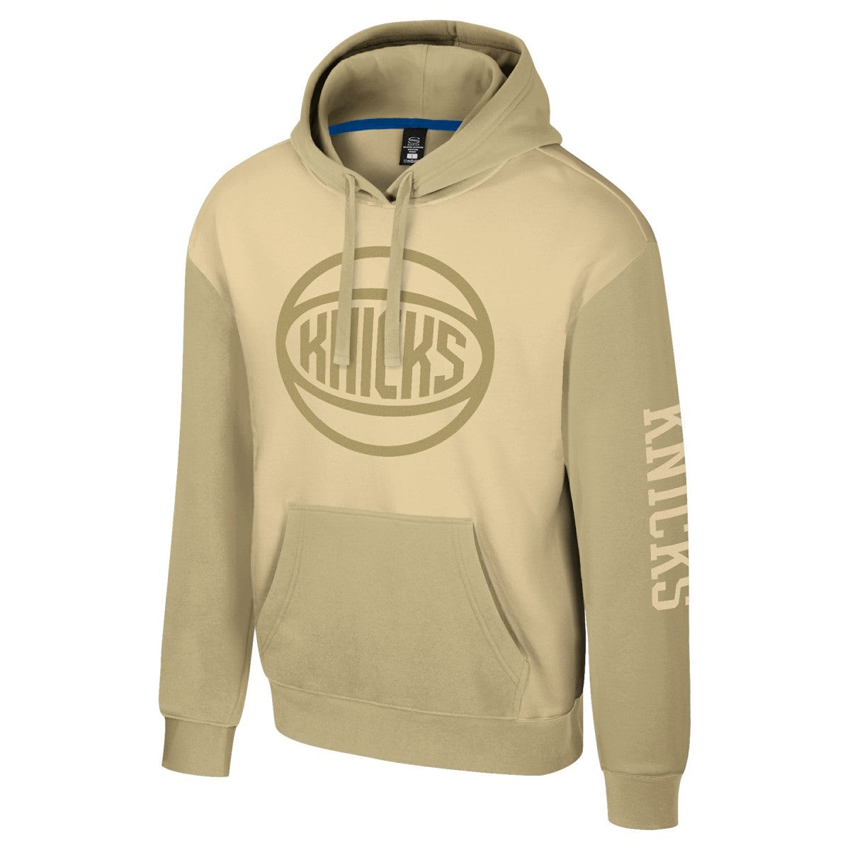 Khaki New York Knicks Stadium Essentials Unisex Rafters Burst Hoodie | NBA