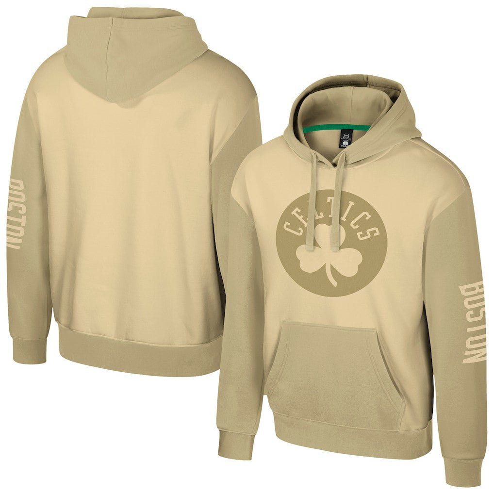 Khaki Boston Celtics Stadium Essentials Unisex Rafters Burst Hoodie | NBA