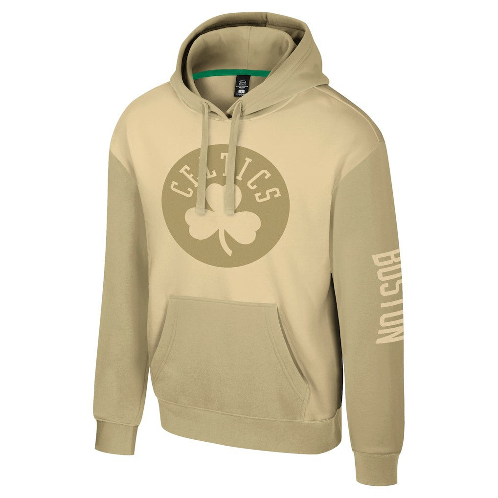 Khaki Boston Celtics Stadium Essentials Unisex Rafters Burst Hoodie | NBA