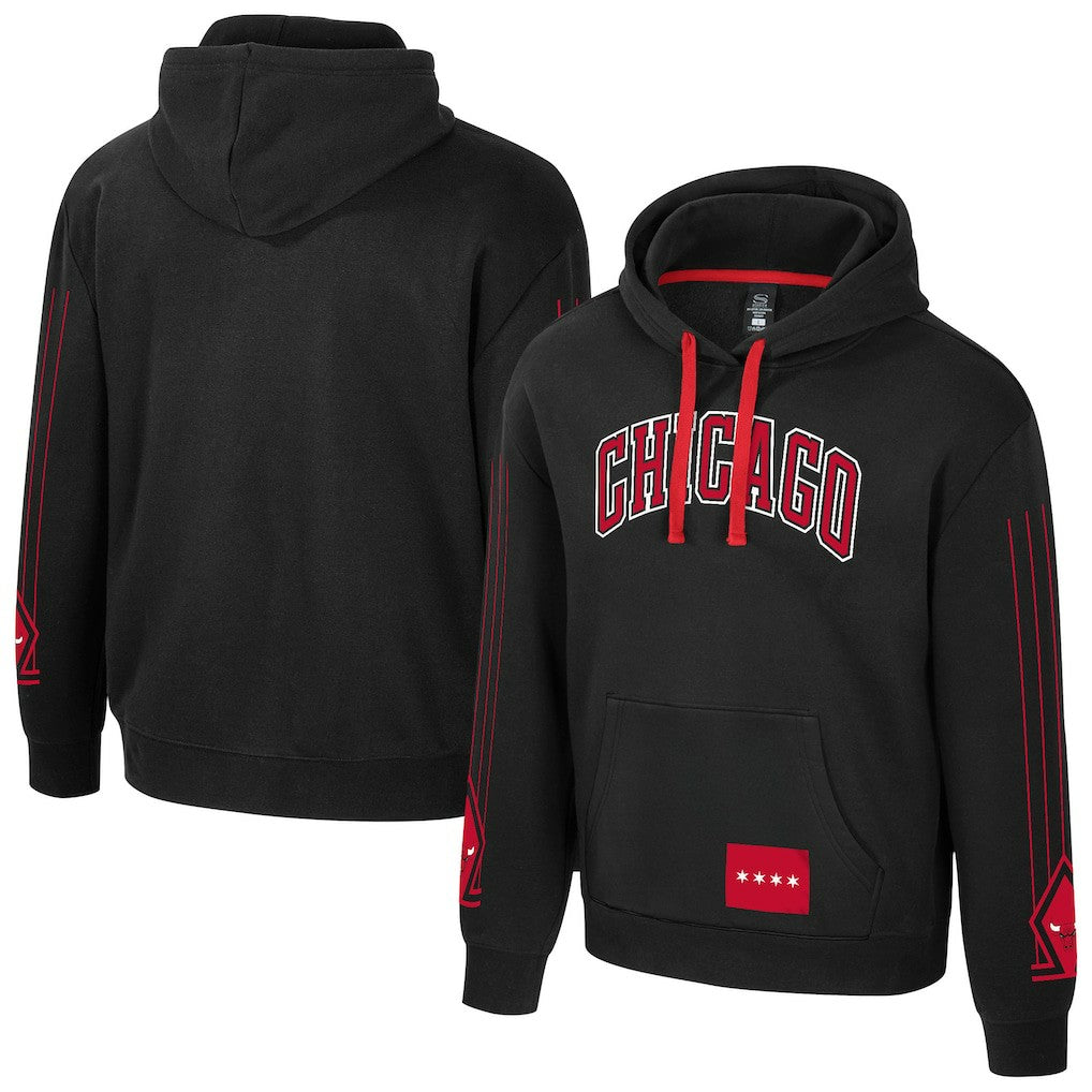 Black Chicago Bulls Stadium Essentials Unisex City Star Hoodie | NBA