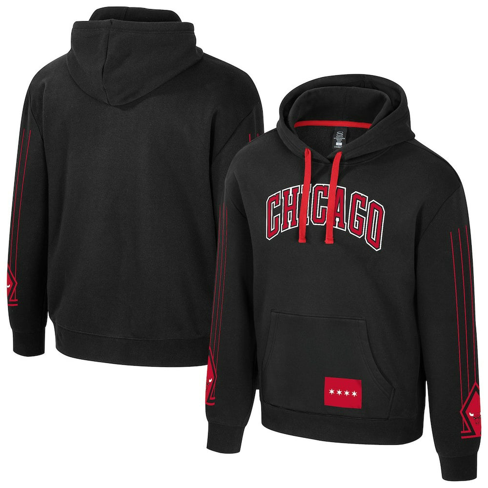 Black Chicago Bulls Stadium Essentials Unisex City Star Hoodie | NBA