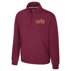 Wine Cleveland Cavaliers Stadium Essentials Unisex Varsity Trainer Quarter-Zip Pullover sale | NBA