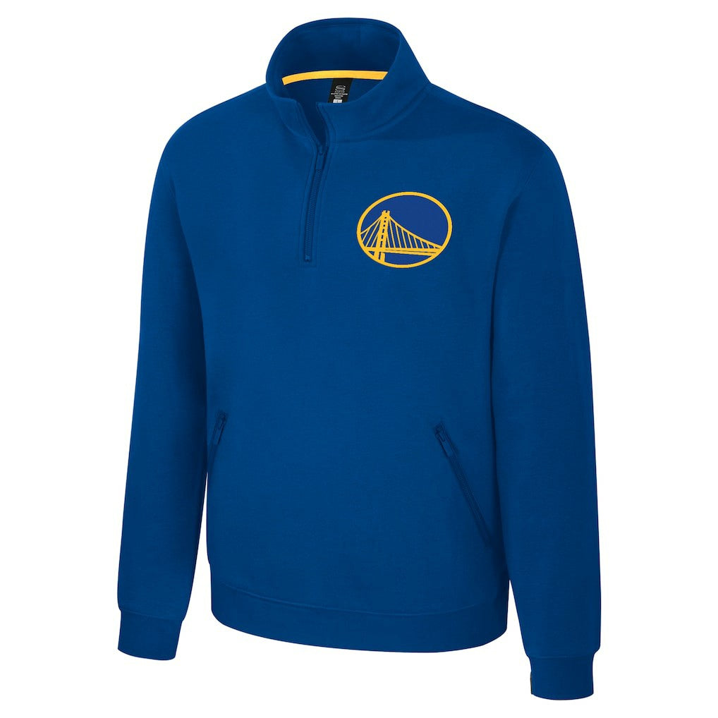 Royal Golden State Warriors Stadium Essentials Unisex Varsity Trainer Quarter-Zip Pullover sale | NBA