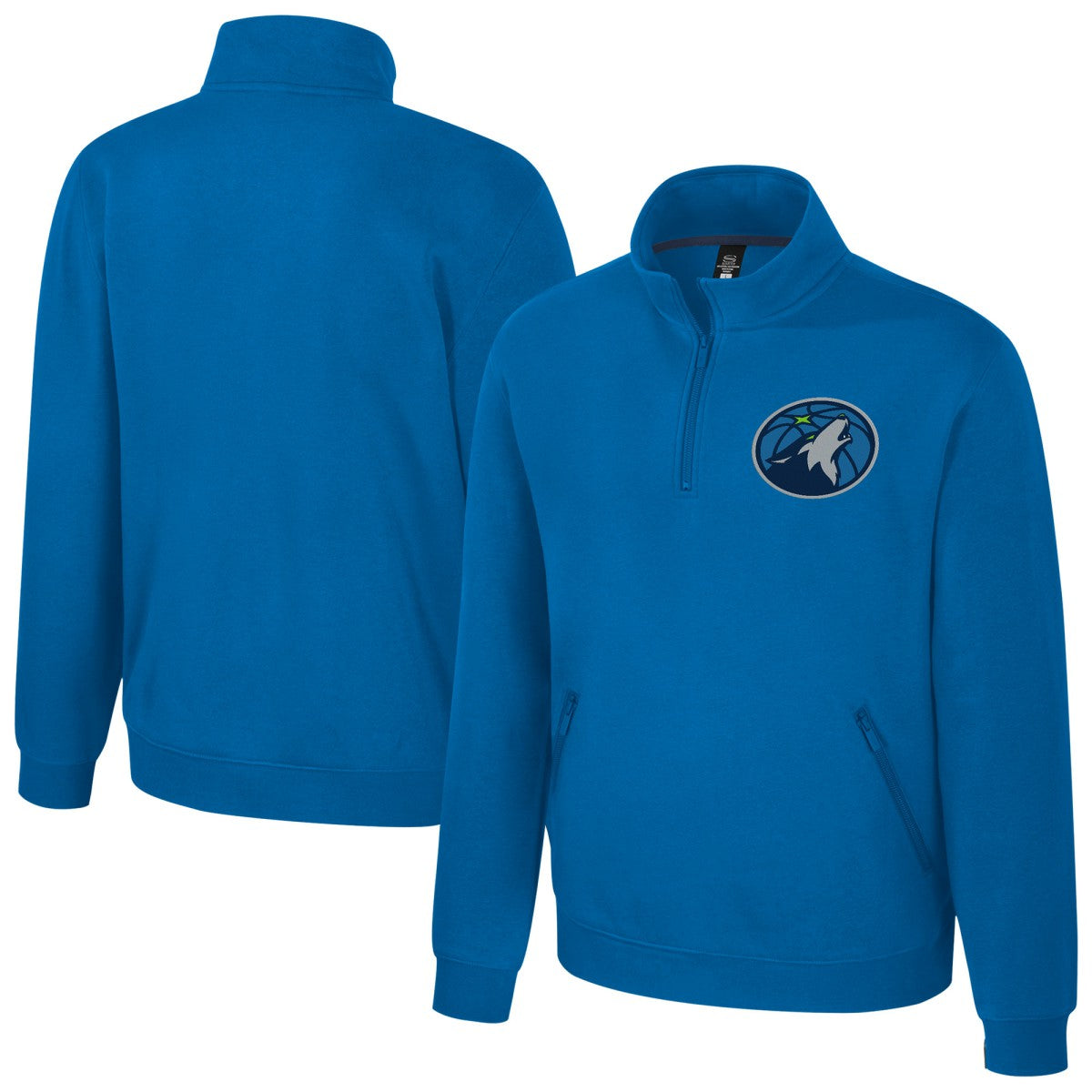 Blue Minnesota Timberwolves Stadium Essentials Unisex Varsity Trainer Quarter-Zip Pullover | NBA