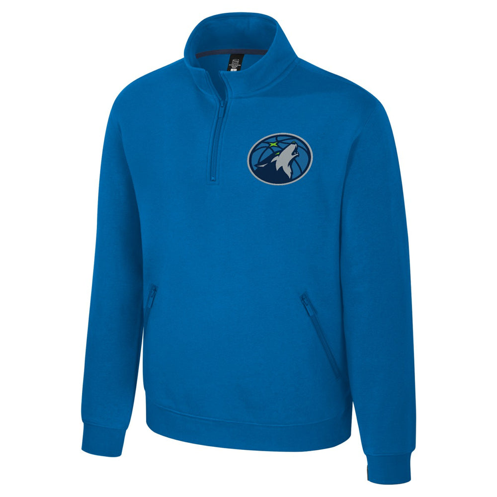 Blue Minnesota Timberwolves Stadium Essentials Unisex Varsity Trainer Quarter-Zip Pullover | NBA