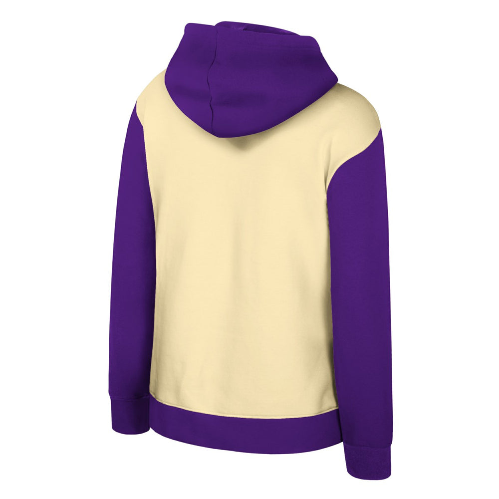 Cream Los Angeles Lakers Stadium Essentials Women's Rafters Road Trip Hoodie | NBA