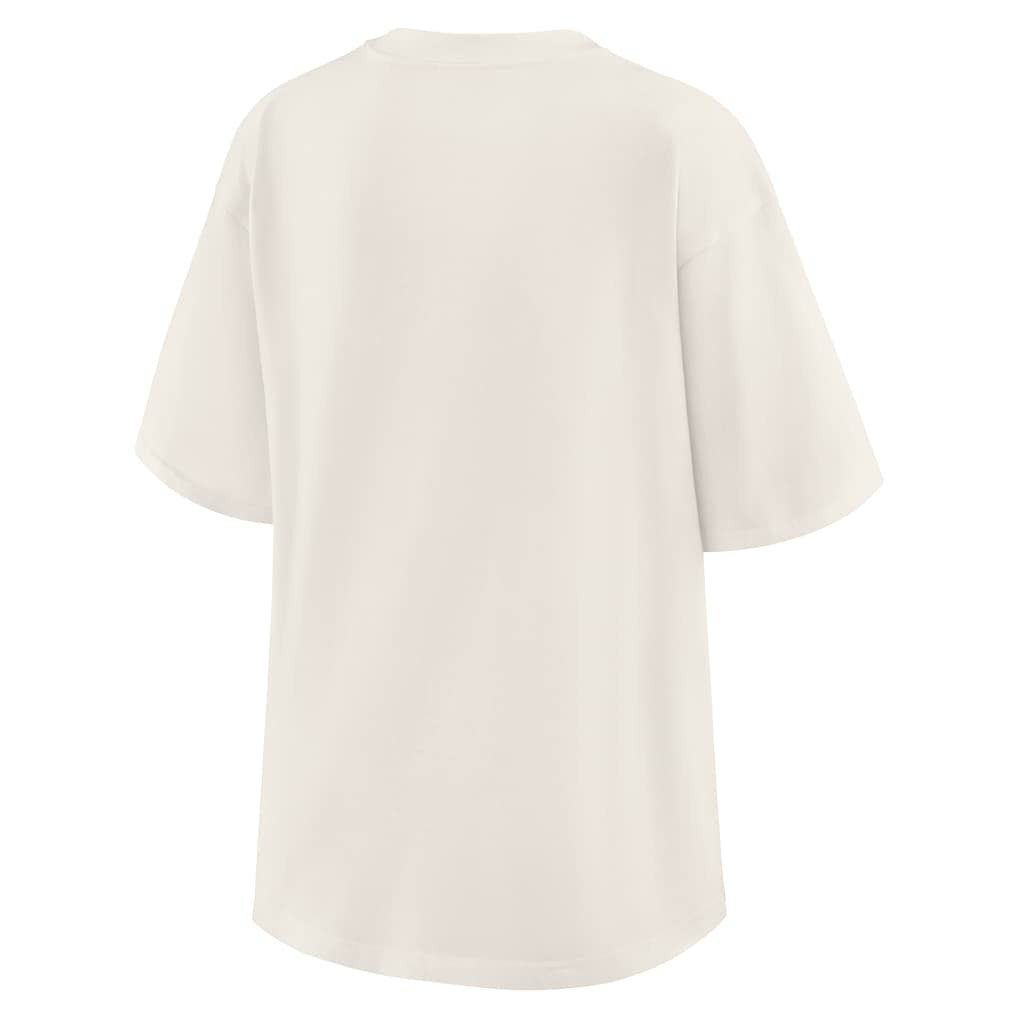 Cream New York Knicks WEAR by Erin Andrews Women's Ball Boyfriend T-Shirt | NBA