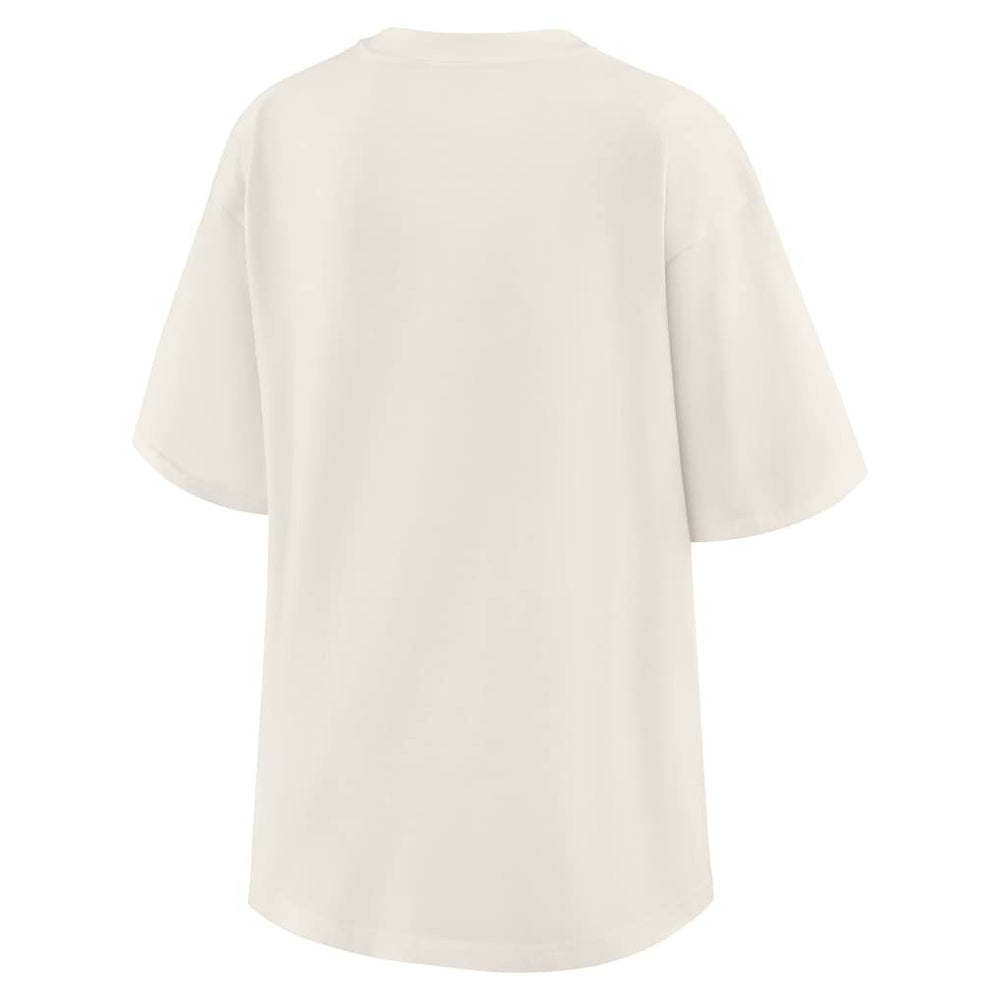 Cream New York Knicks WEAR by Erin Andrews Women's Ball Boyfriend T-Shirt | NBA