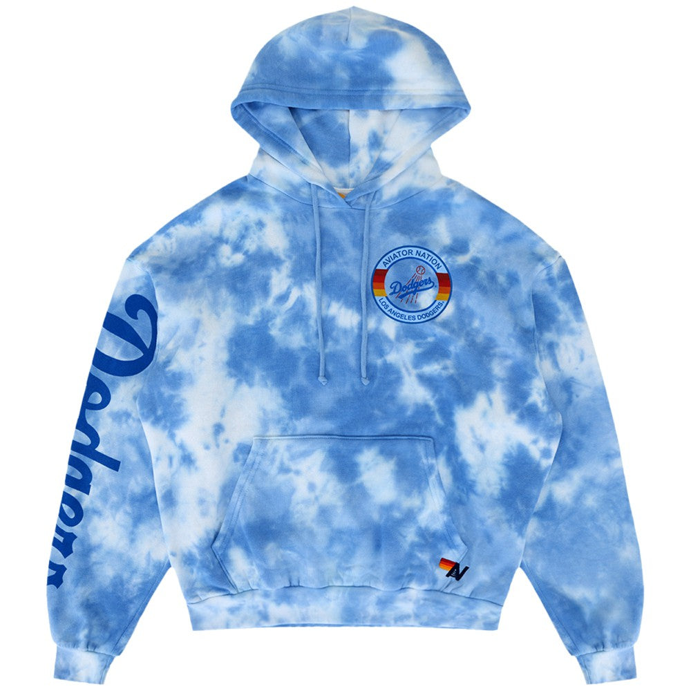 Los Angeles Dodgers Aviator Nation x MLB Unisex Tie-Dye Tri-Blend Hoodie - MLB Hoodies