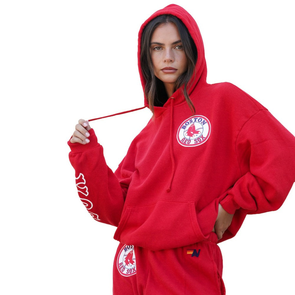 Boston Red Sox Aviator Nation x MLB Unisex Tri-Blend Pullover Hoodie - MLB Hoodies