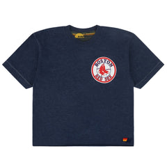 Boston Red Sox Aviator Nation x MLB Women's Cropped Boyfriend Tri-Blend T-Shirt - MLB T-shirts