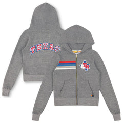 Texas Rangers Aviator Nation x MLB Unisex 5-Stripe Tri-Blend Full-Zip Hoodie - MLB Hoodies