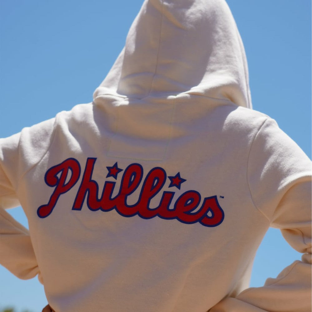 Philadelphia Phillies Aviator Nation x MLB Unisex Five-Stripe Tri-Blend Full-Zip Hoodie - MLB Hoodies