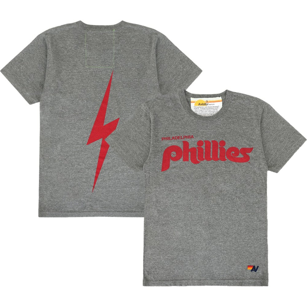 Philadelphia Phillies Aviator Nation x MLB Unisex Bolt Tri-Blend T-Shirt - MLB T-shirts