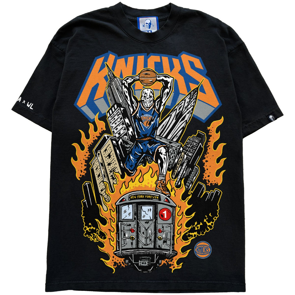 Black New York Knicks Warren Lotas x Fest Subway T-Shirt | NBA