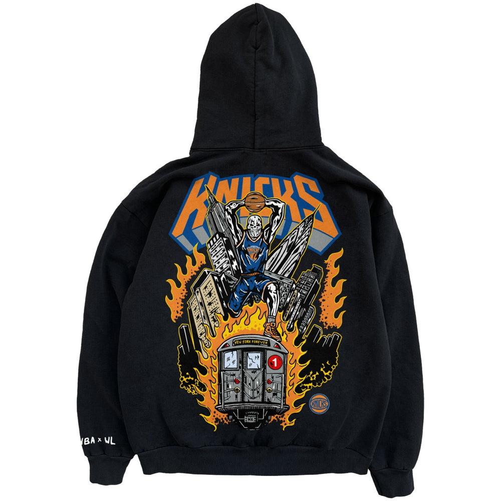 Black New York Knicks Warren Lotas x Fest Subway Hoodie | NBA