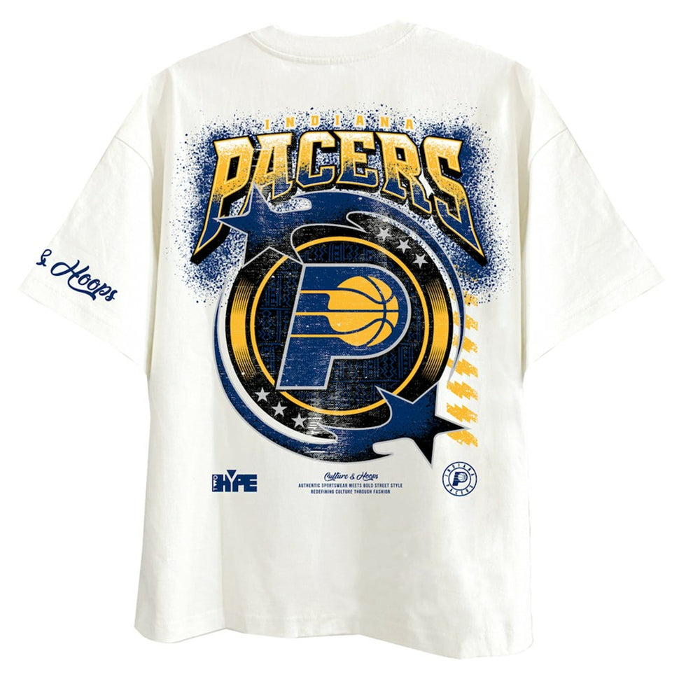 Off White Indiana Pacers Two Hype Drip & Dime Collection Premium T-Shirt | NBA