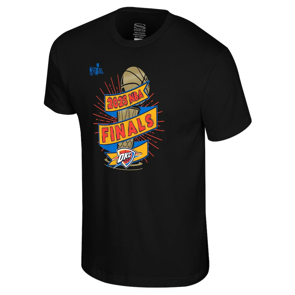 Black Oklahoma City Thunder Stadium Essentials Unisex 2025 NBA Finals Clutch T-Shirt | NBA