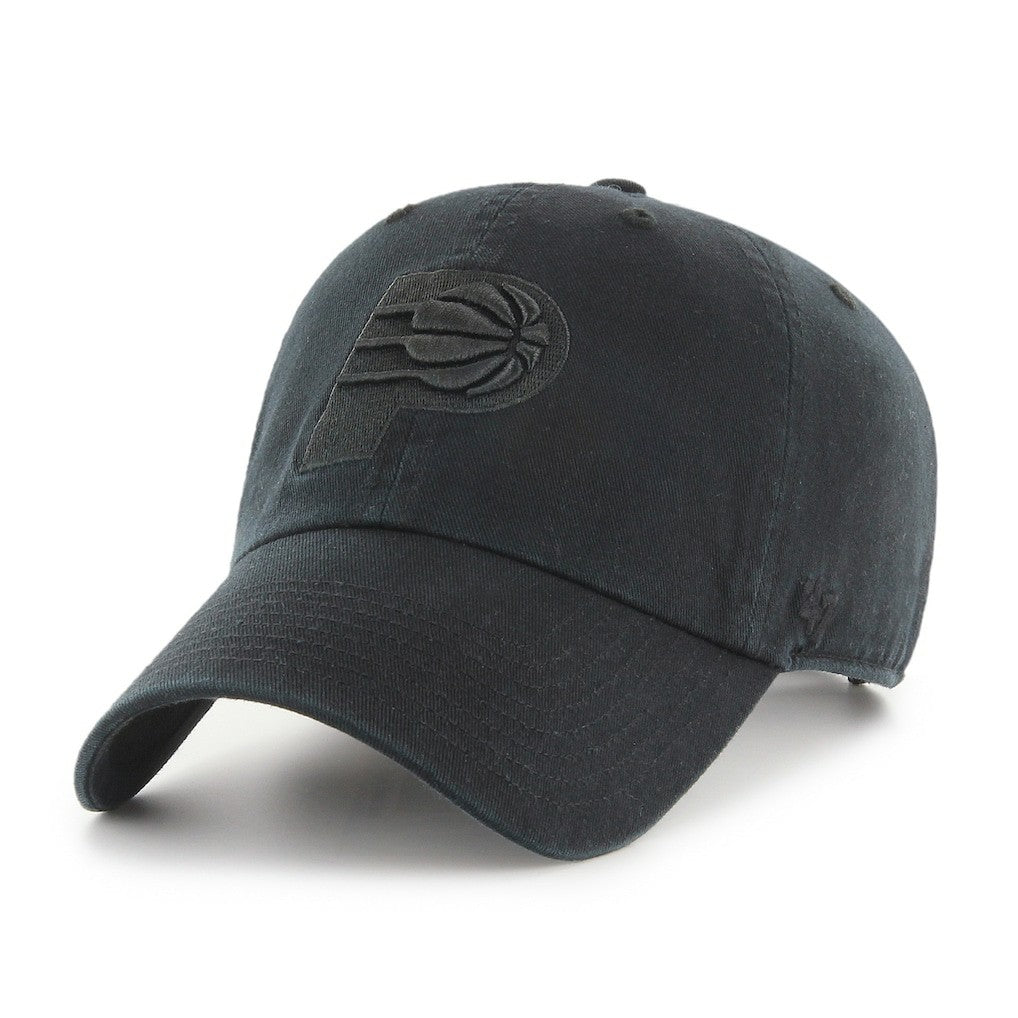 Black Indiana Pacers '47 Primary Logo Clean Up Adjustable Hat | NBA