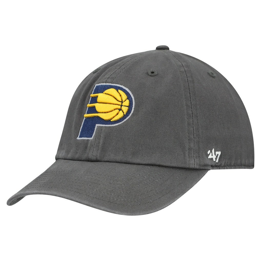 Charcoal Indiana Pacers '47 Primary Logo Clean Up Adjustable Hat | NBA