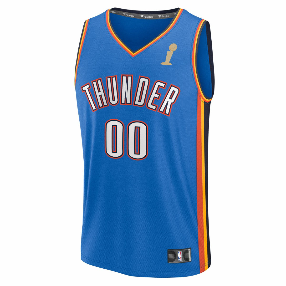 Blue Oklahoma City Thunder 2025 NBA Finals Champions Fast Break Replica Custom Jersey | NBA