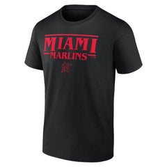 Miami Marlins Stranger Things Logo Lockup T-Shirt - MLB T-shirts