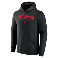 Pittsburgh Pirates Stranger Things Logo Lockup Pullover Hoodie - MLB Hoodies