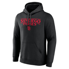 San Diego Padres Stranger Things Logo Lockup Pullover Hoodie - MLB Hoodies