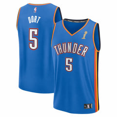 Blue Luguentz Dort Oklahoma City Thunder 2025 NBA Finals Champions Fast Break Replica Player Jersey | NBA