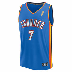 Blue Chet Holmgren Oklahoma City Thunder 2025 NBA Finals Champions Fast Break Replica Player Jersey | NBA