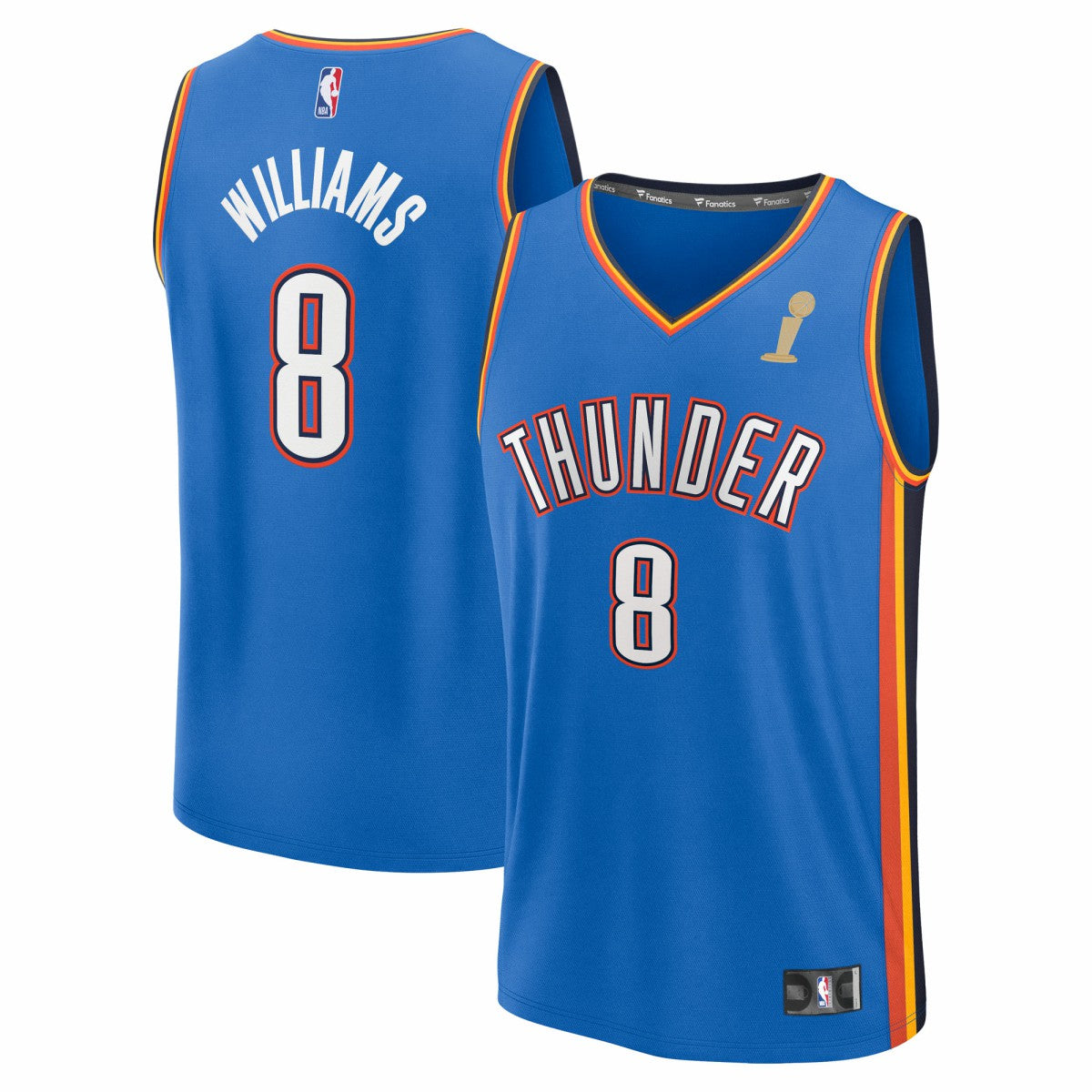 Blue Jalen Williams Oklahoma City Thunder 2025 NBA Finals Champions Fast Break Replica Player Jersey | NBA