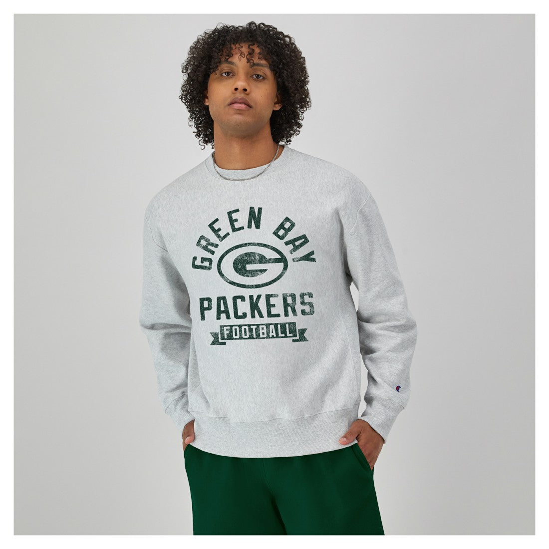 Green Bay Packers Reverse Weave Fleece Pullover Sweatshirt | NFL New