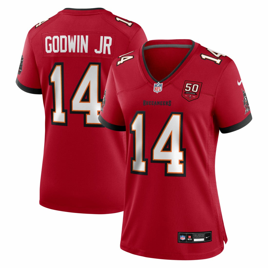 Tampa Bay Buccaneers Chris Godwin Jr.  Women's 50th Season Team Game Jersey | NFL Near me