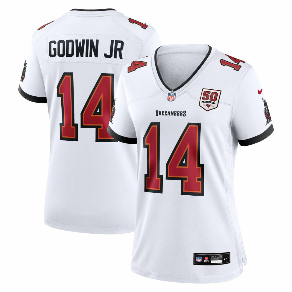 Tampa Bay Buccaneers Chris Godwin Jr.  Women's 50th Season White Game Jersey | NFL Online