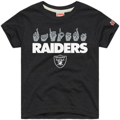 Las Vegas Raiders Homage Youth Love Sign x ASL 2.0 Tri-Blend T-Shirt | NFL Near me