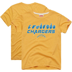 Los Angeles Chargers Homage Youth Love Sign x ASL 2.0 Tri-Blend T-Shirt | NFL Online