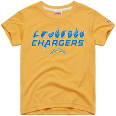 Los Angeles Chargers Homage Youth Love Sign x ASL 2.0 Tri-Blend T-Shirt | NFL Online