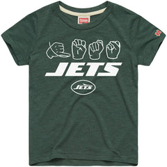 New York Jets Homage Youth Love Sign x ASL 2.0 Tri-Blend T-Shirt | NFL On sale