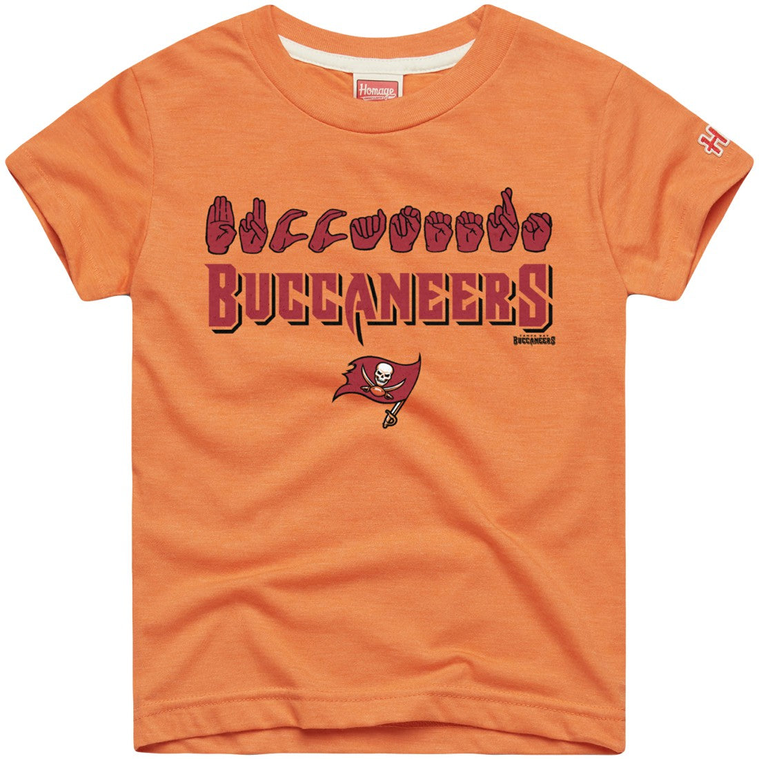 Tampa Bay Buccaneers Homage Youth Love Sign x ASL 2.0 Tri-Blend T-Shirt | NFL US