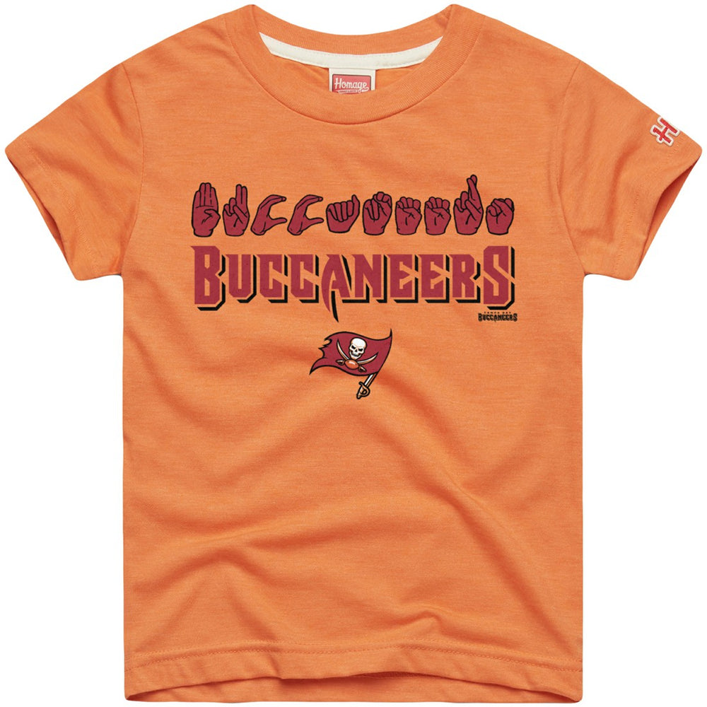 Tampa Bay Buccaneers Homage Youth Love Sign x ASL 2.0 Tri-Blend T-Shirt | NFL US